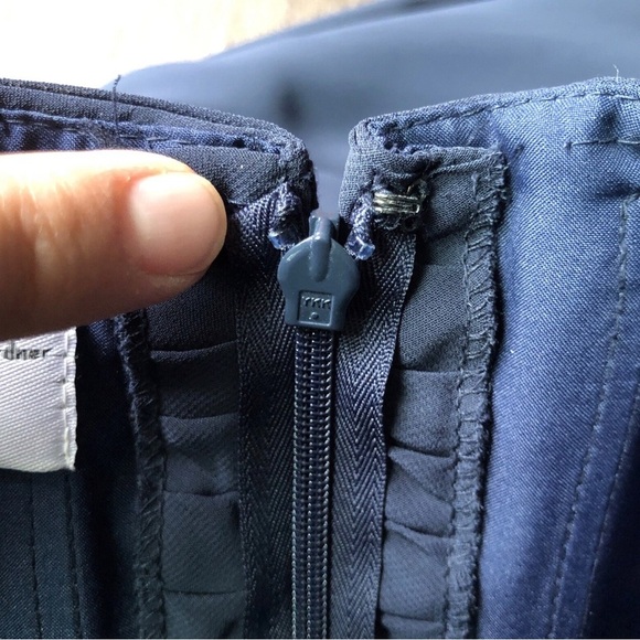 Morilee Madeline Gardner Short Dress Size 2/4 Dusty Blue Draped Chiffon Formal - Picture 9 of 10